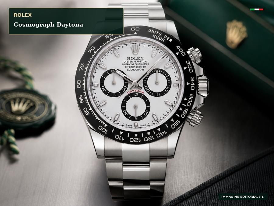Immagine editoriale di un Rolex Cosmograph Daytona